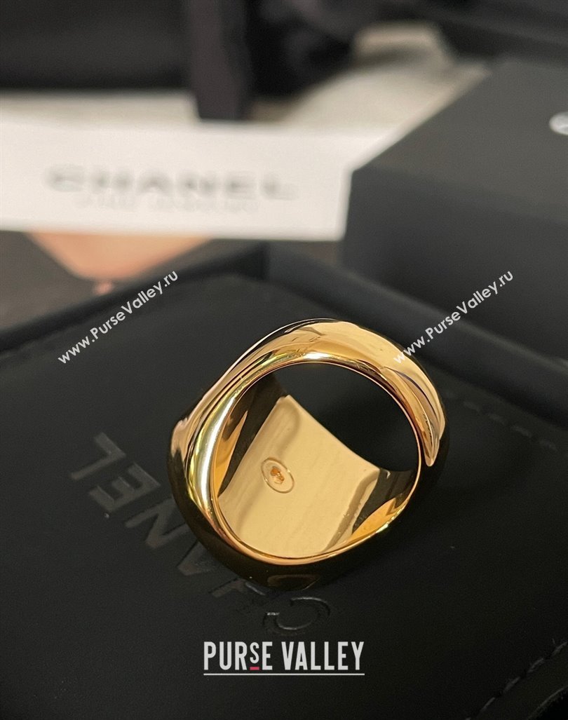 Chanel CC Ring White/Gold 2024 0912 (YF-240912063)