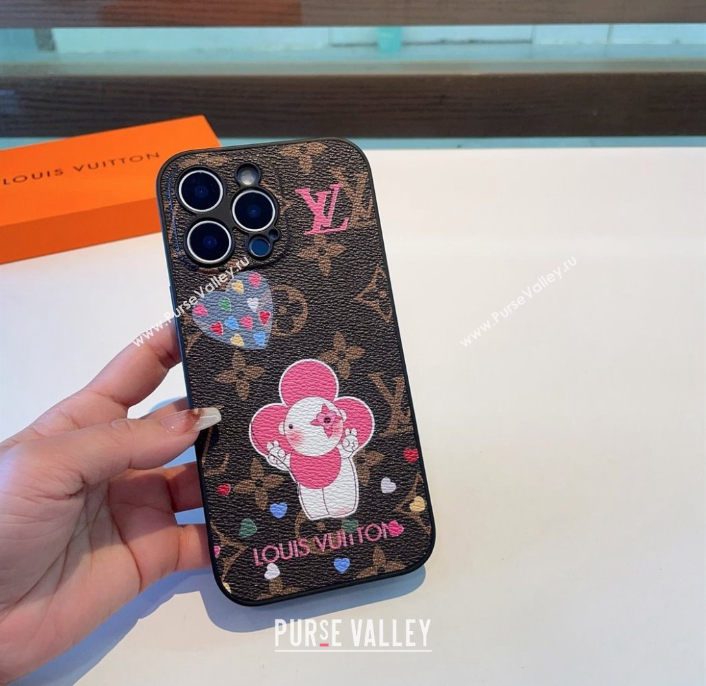 Louis Vuitton Vivienne iPhone Case Pink 2024 1129 (A-241129109)