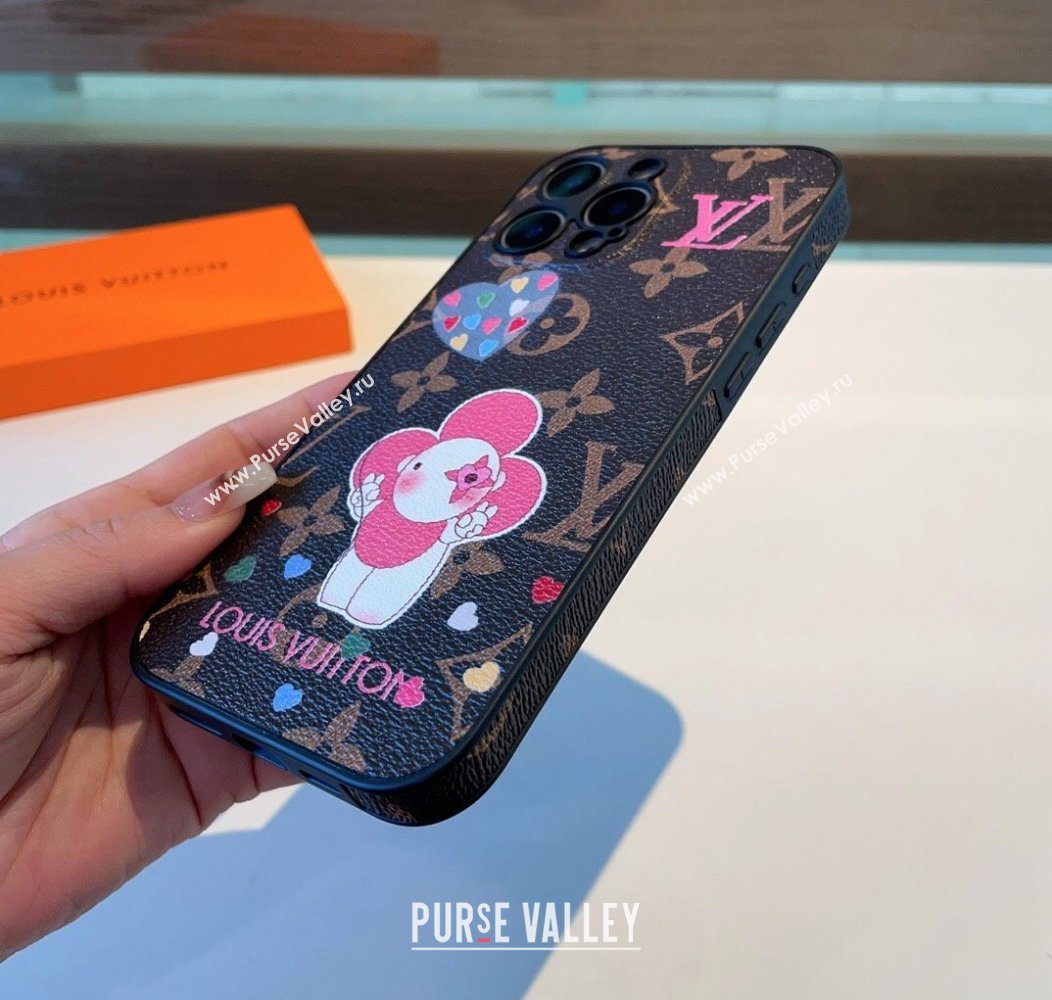 Louis Vuitton Vivienne iPhone Case Pink 2024 1129 (A-241129109)