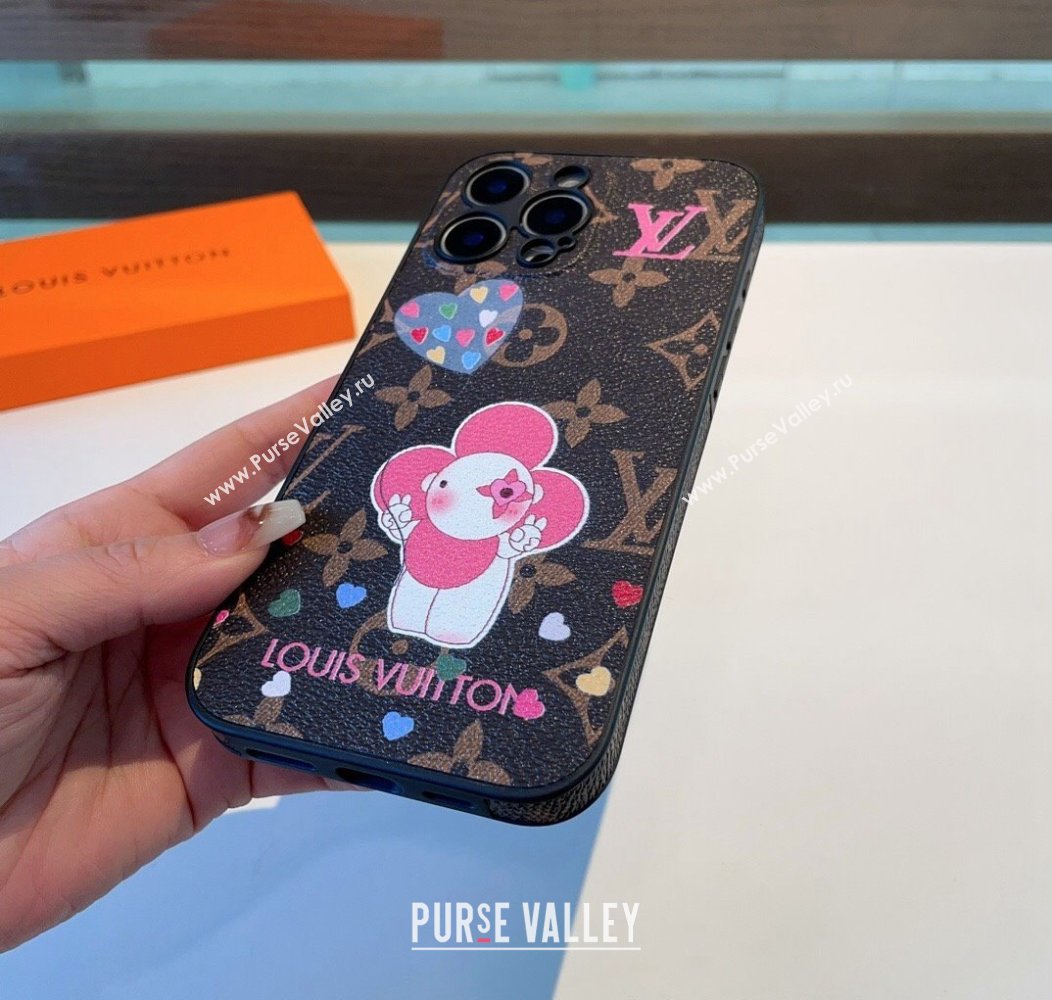 Louis Vuitton Vivienne iPhone Case Pink 2024 1129 (A-241129109)