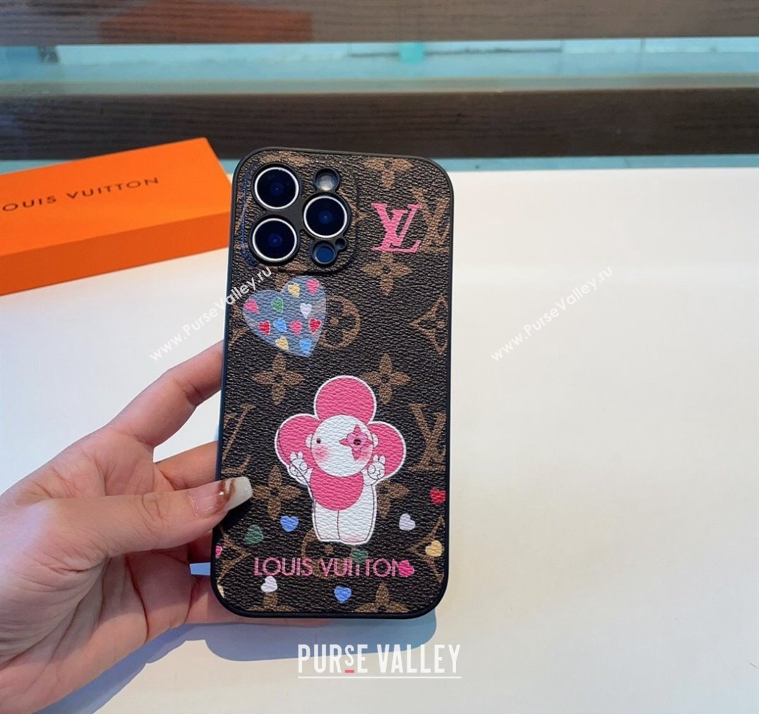 Louis Vuitton Vivienne iPhone Case Pink 2024 1129 (A-241129109)