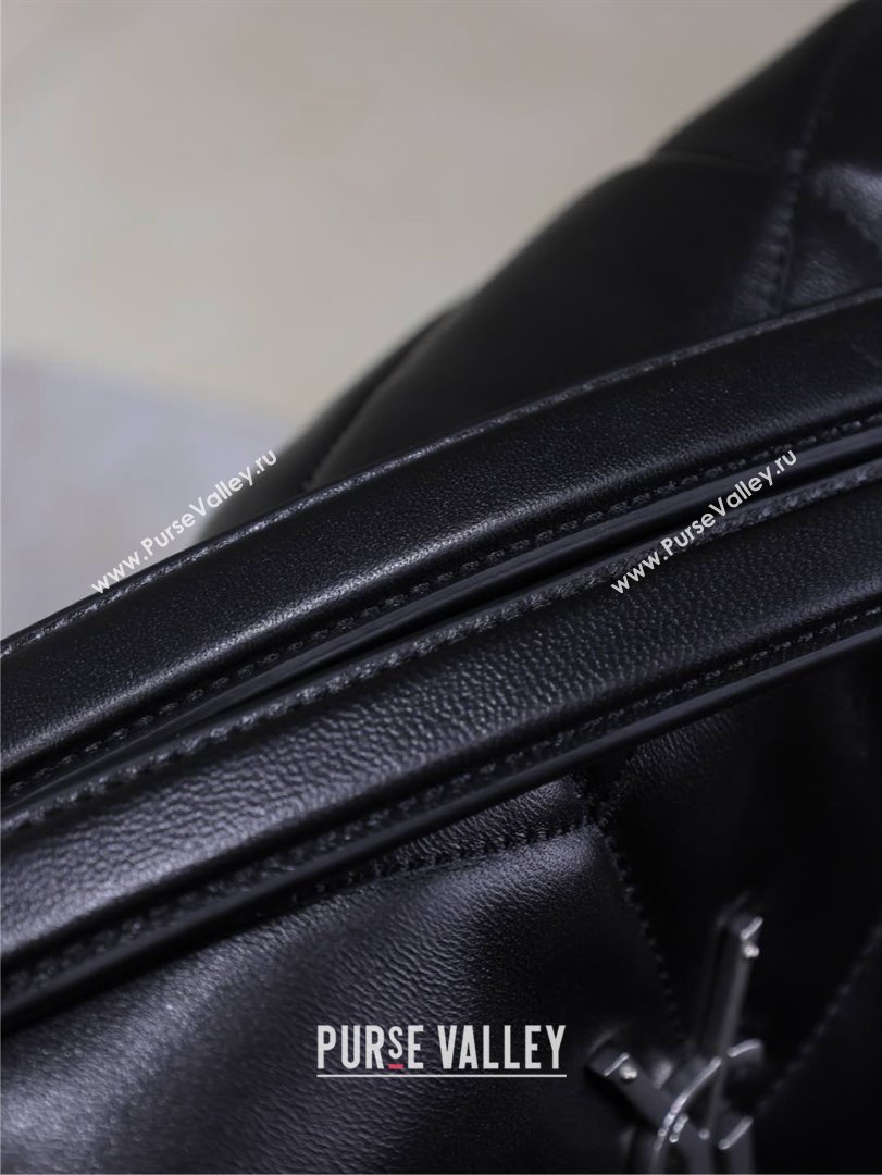 Saint Laurent Puffer Medium Bag in Nappa Leather 577475 Black/Silver 2025 (MHUI-25010805)