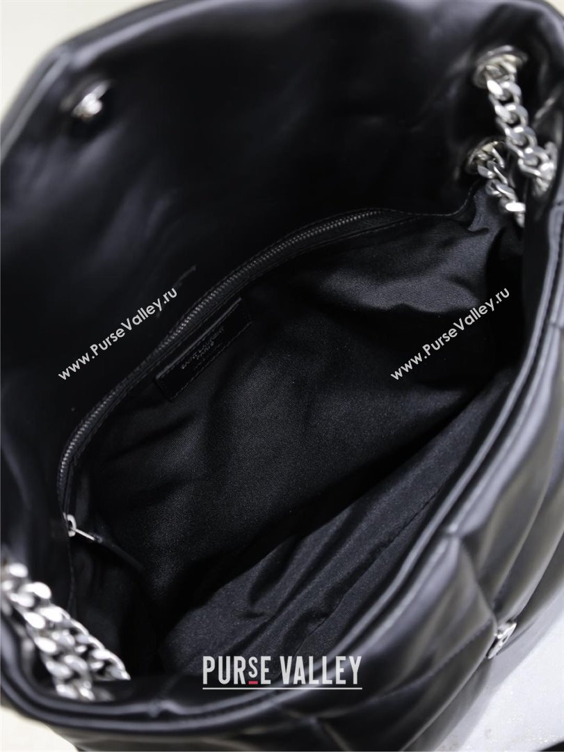 Saint Laurent Puffer Medium Bag in Nappa Leather 577475 Black/Silver 2025 (MHUI-25010805)