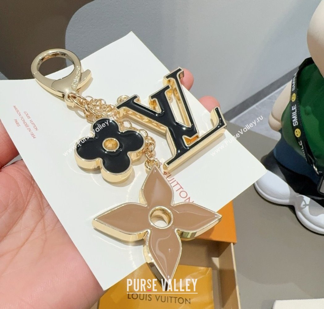 Louis Vuitton Fleur De Monogram Bag Charm and Key Holder Beige 2025 0115 (A-250115069)