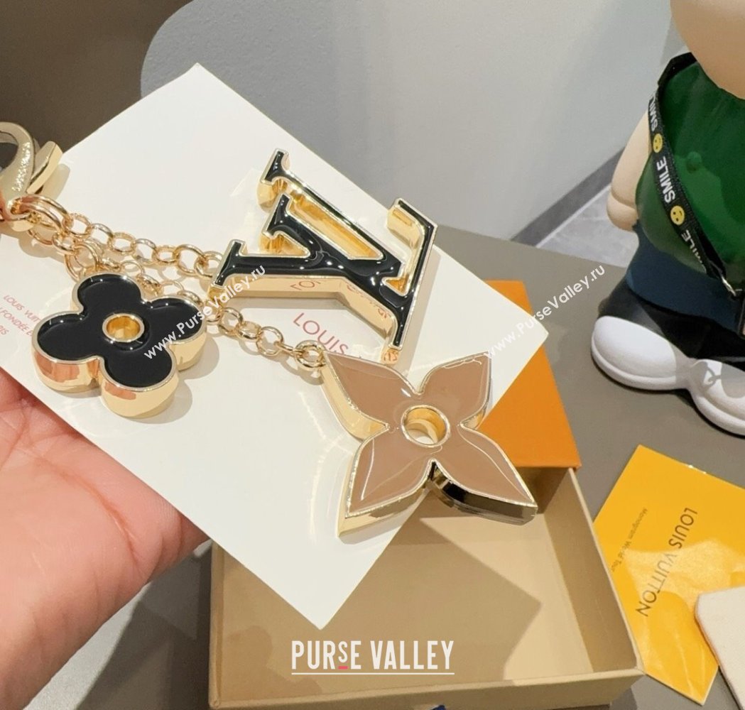 Louis Vuitton Fleur De Monogram Bag Charm and Key Holder Beige 2025 0115 (A-250115069)