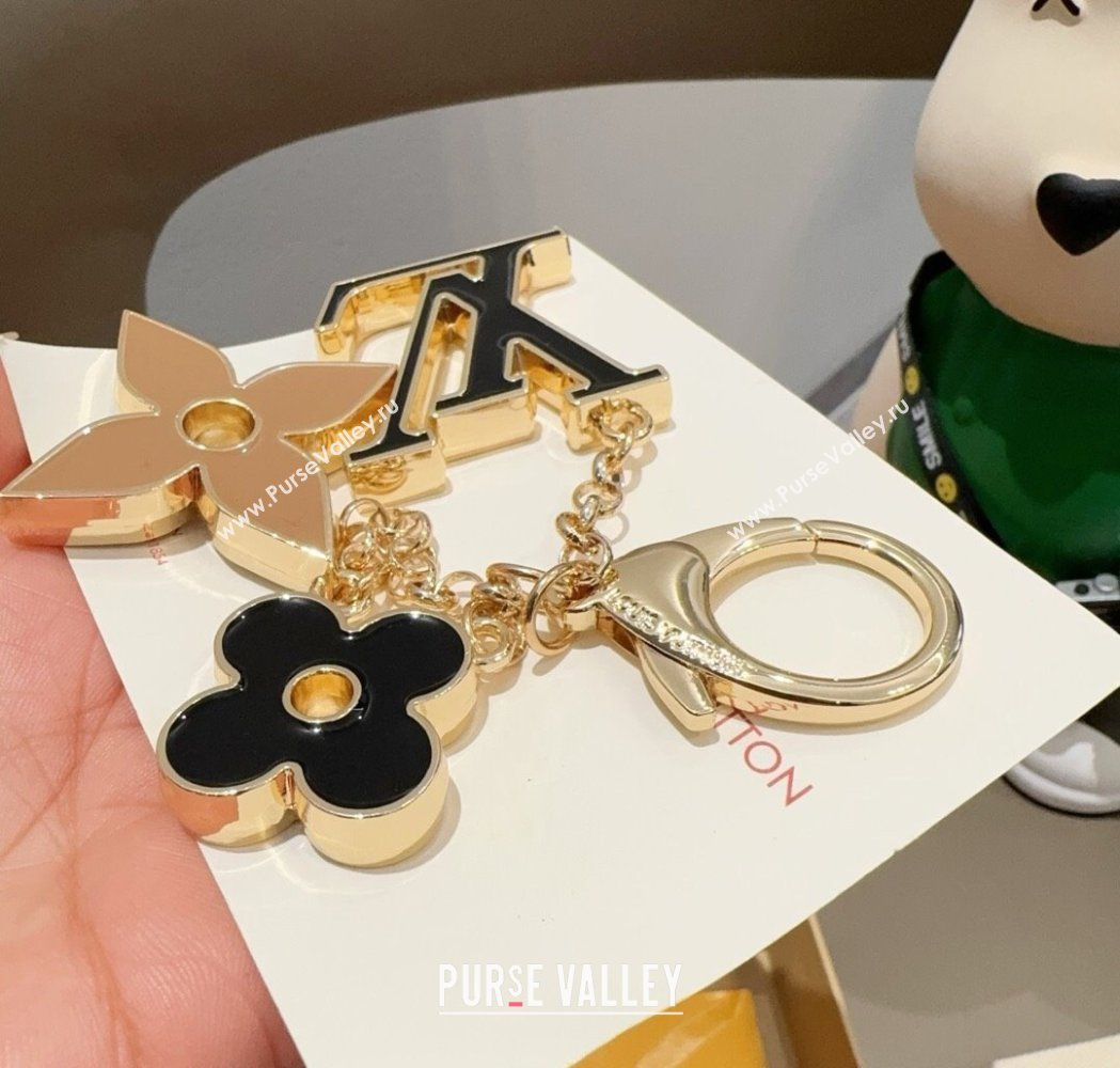 Louis Vuitton Fleur De Monogram Bag Charm and Key Holder Beige 2025 0115 (A-250115069)