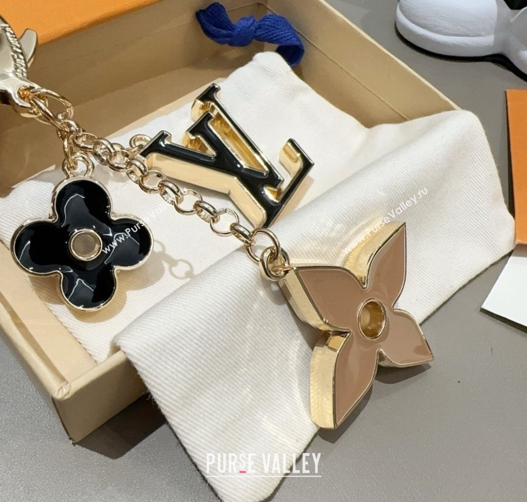 Louis Vuitton Fleur De Monogram Bag Charm and Key Holder Beige 2025 0115 (A-250115069)
