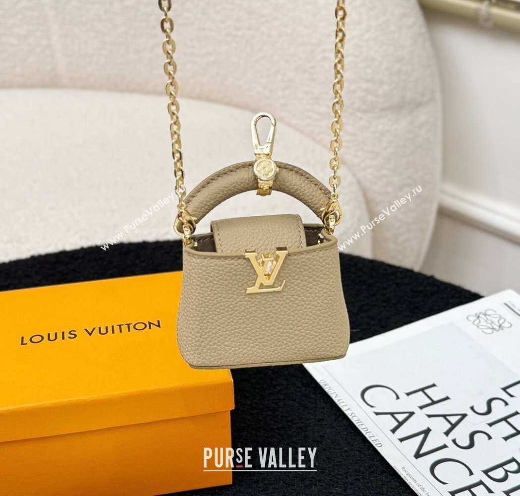 Louis Vuitton Micro Bag Capucines Pouch Bag Charm Grey 2025 0115 (HY-250115093)