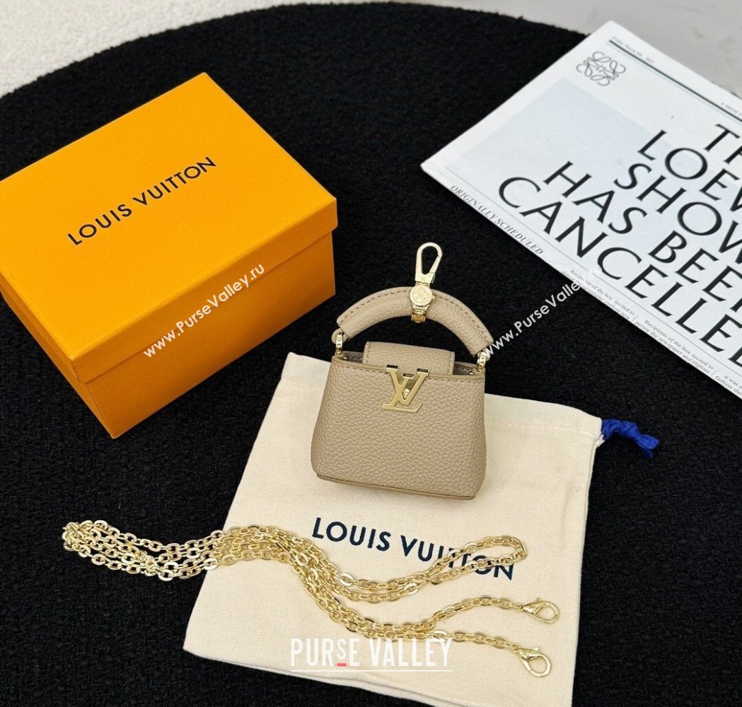 Louis Vuitton Micro Bag Capucines Pouch Bag Charm Grey 2025 0115 (HY-250115093)