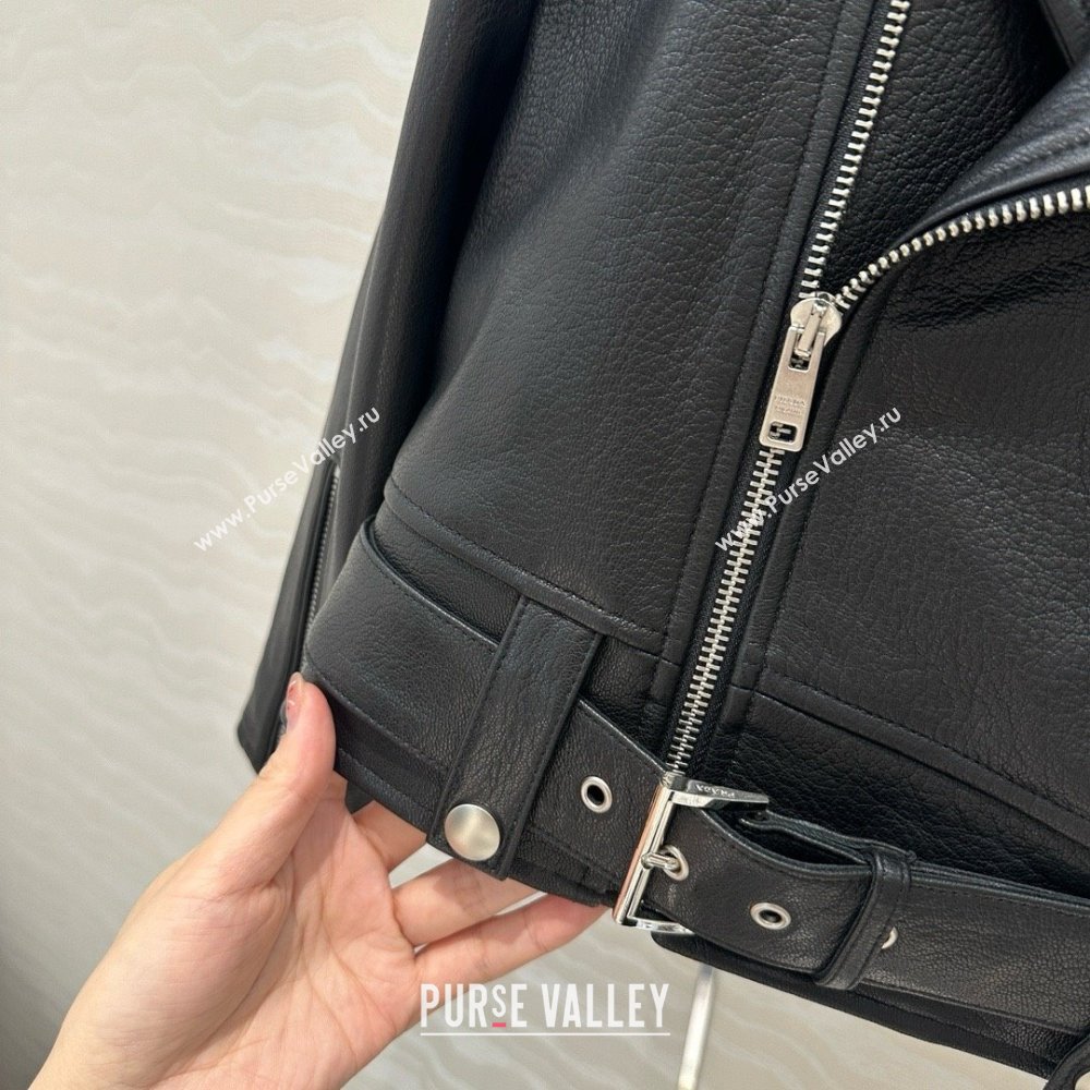 Prada Lambskin Jacket P031119 Black 2025 (Q-25031119)