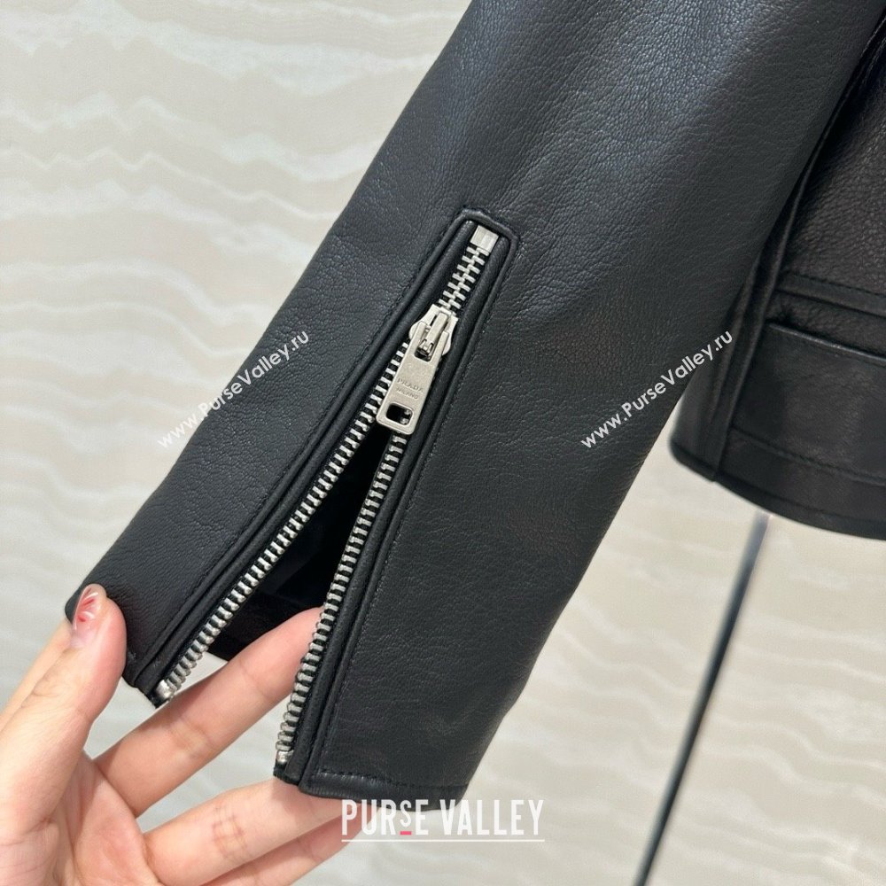 Prada Lambskin Jacket P031119 Black 2025 (Q-25031119)