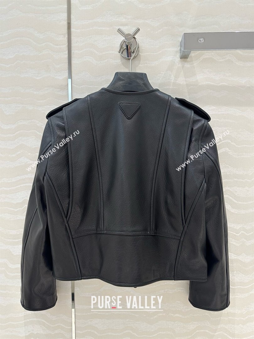 Prada Lambskin Jacket P031119 Black 2025 (Q-25031119)