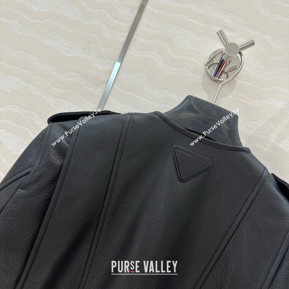 Prada Lambskin Jacket P031119 Black 2025 (Q-25031119)