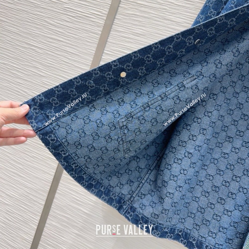 Gucci GG Shirt with Crystals G031102 Blue 2025 (Q-25031102)