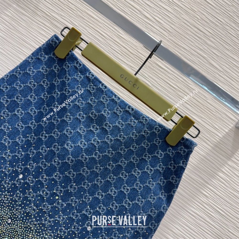 Gucci Skirt with Crystals G031002 Blue 2025 (Q-25031002)