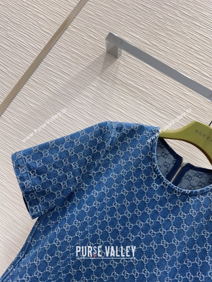 Gucci GG Dress with Crystals G031104 Blue 2025 (Q-25031104)