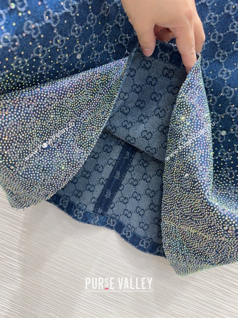 Gucci GG Dress with Crystals G031104 Blue 2025 (Q-25031104)