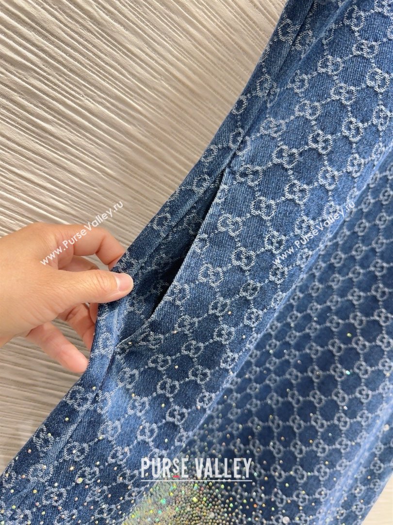 Gucci GG Dress with Crystals G031104 Blue 2025 (Q-25031104)
