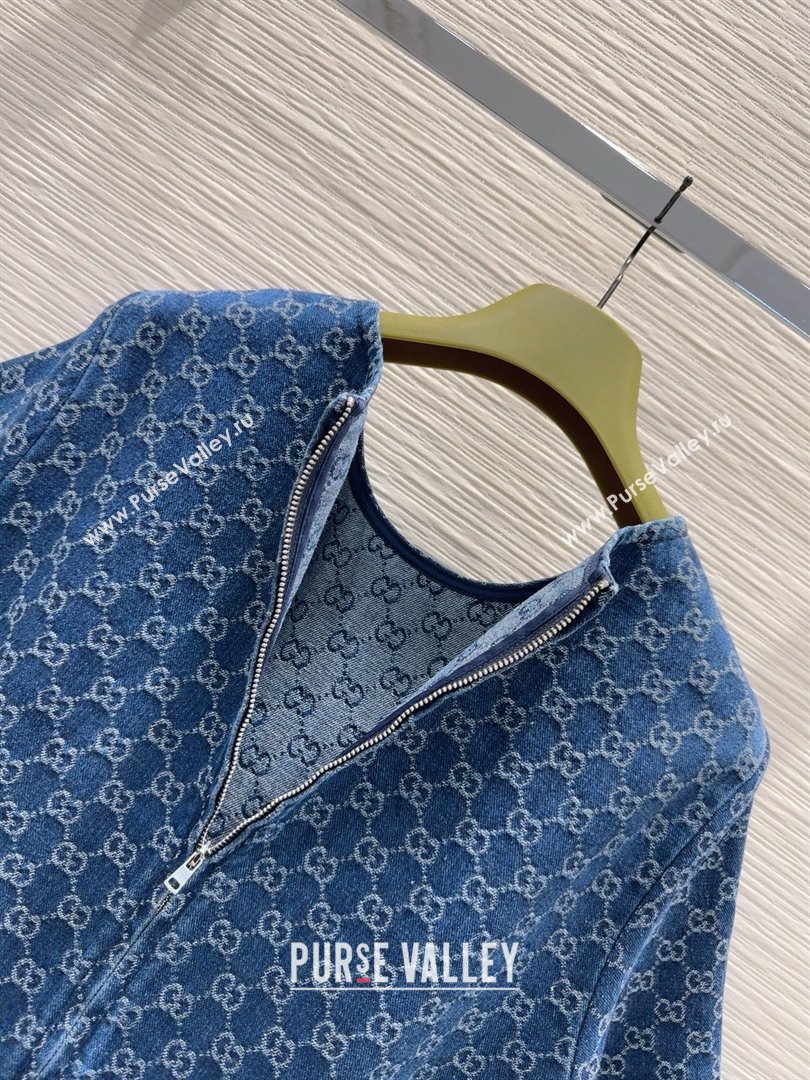 Gucci GG Dress with Crystals G031104 Blue 2025 (Q-25031104)