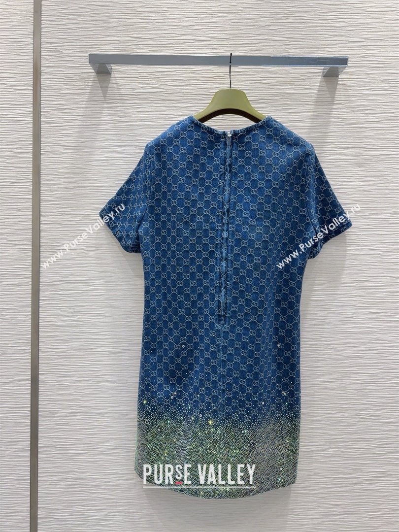 Gucci GG Dress with Crystals G031104 Blue 2025 (Q-25031104)