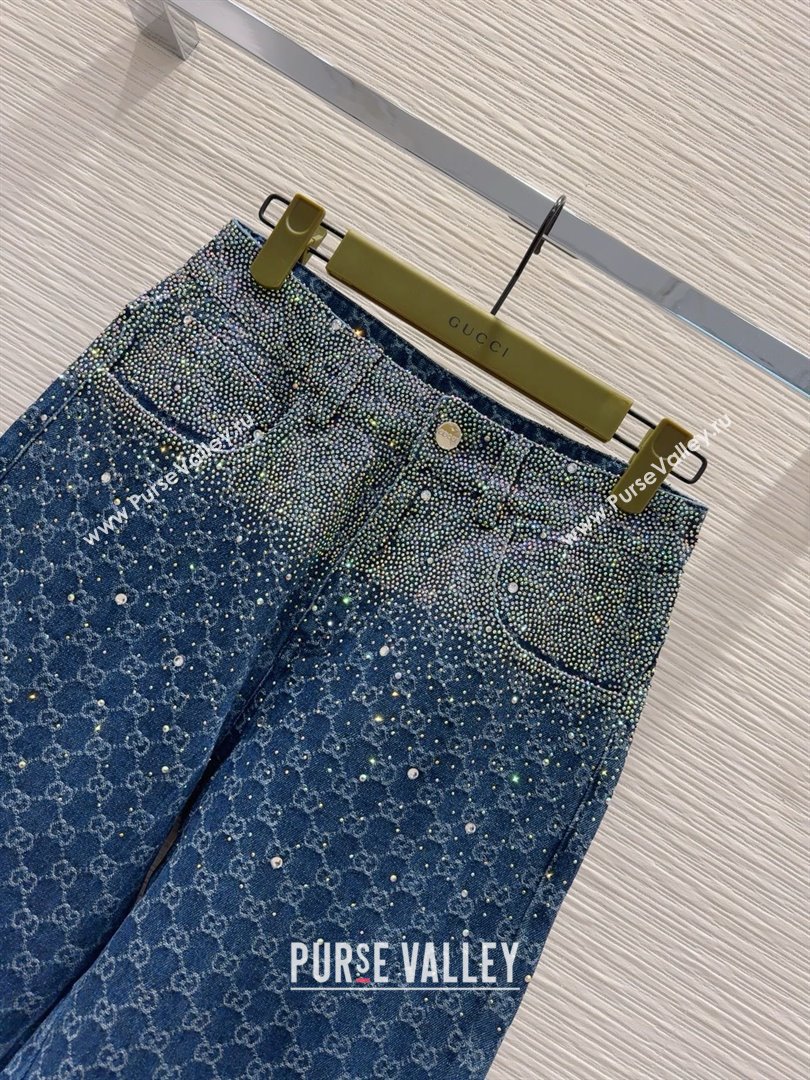 Gucci GG Jeans with Crystals G031105 Blue 2025 (Q-25031105)