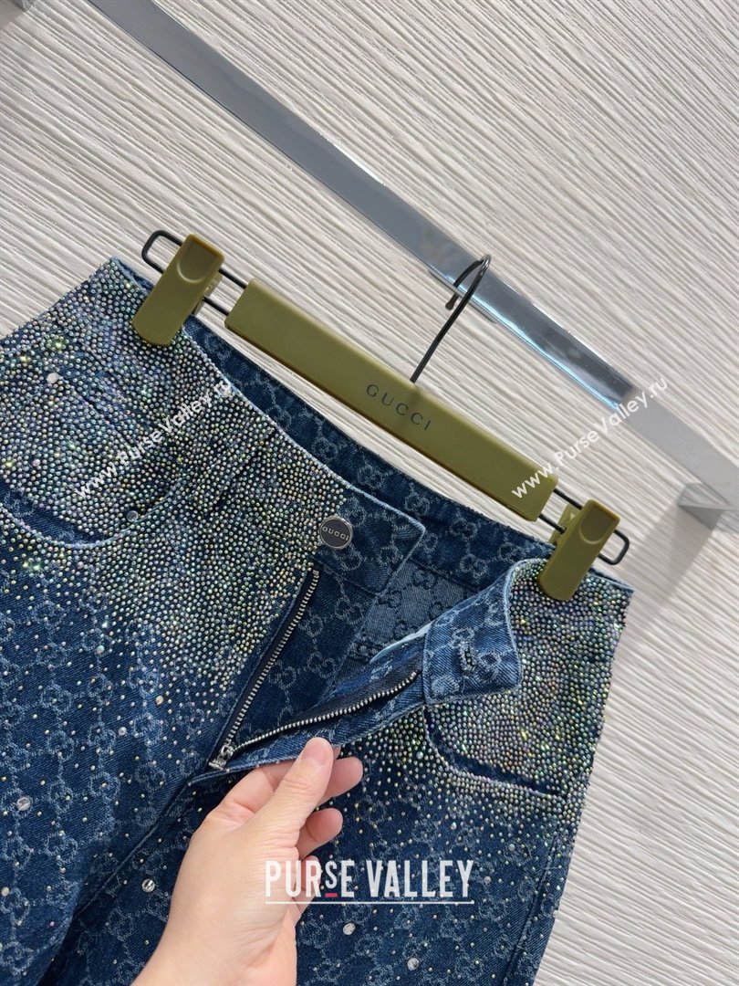 Gucci GG Jeans with Crystals G031105 Blue 2025 (Q-25031105)