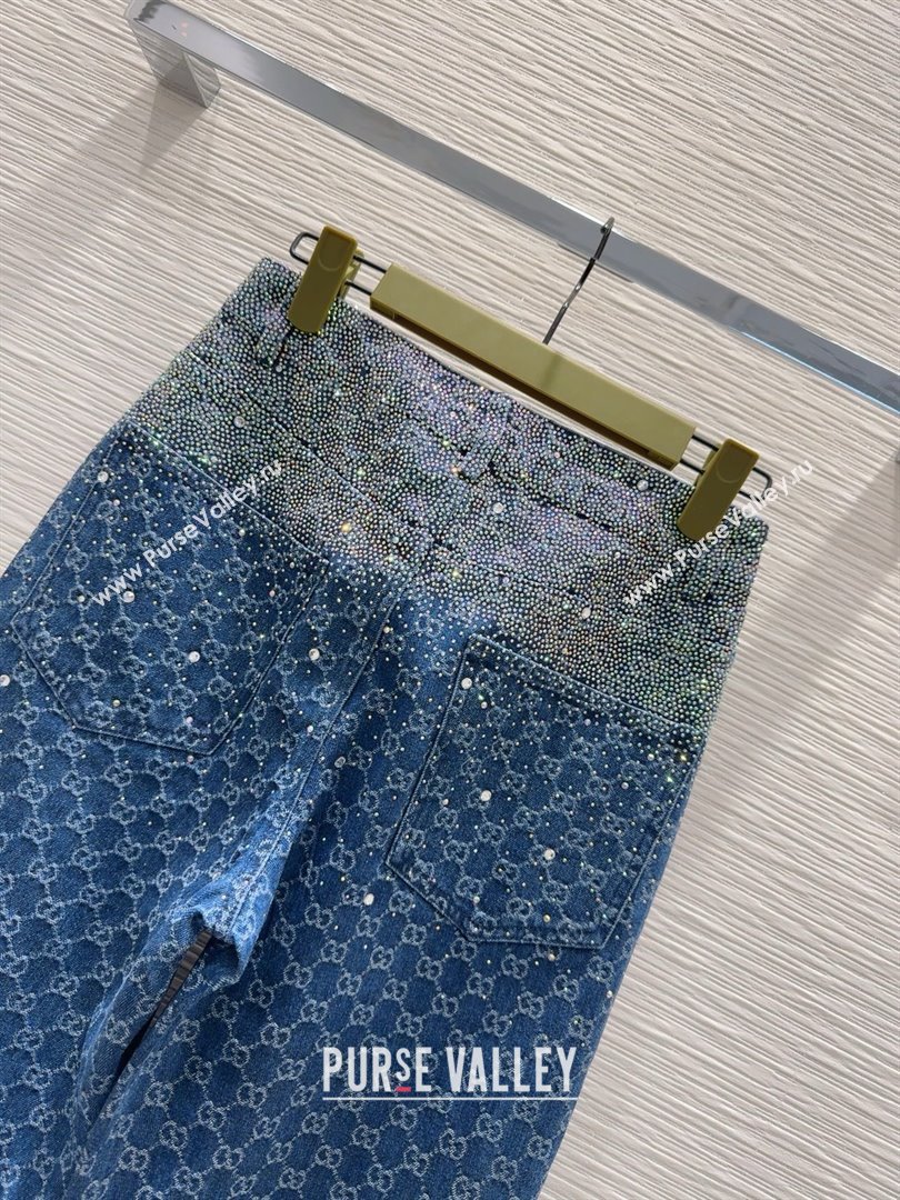 Gucci GG Jeans with Crystals G031105 Blue 2025 (Q-25031105)