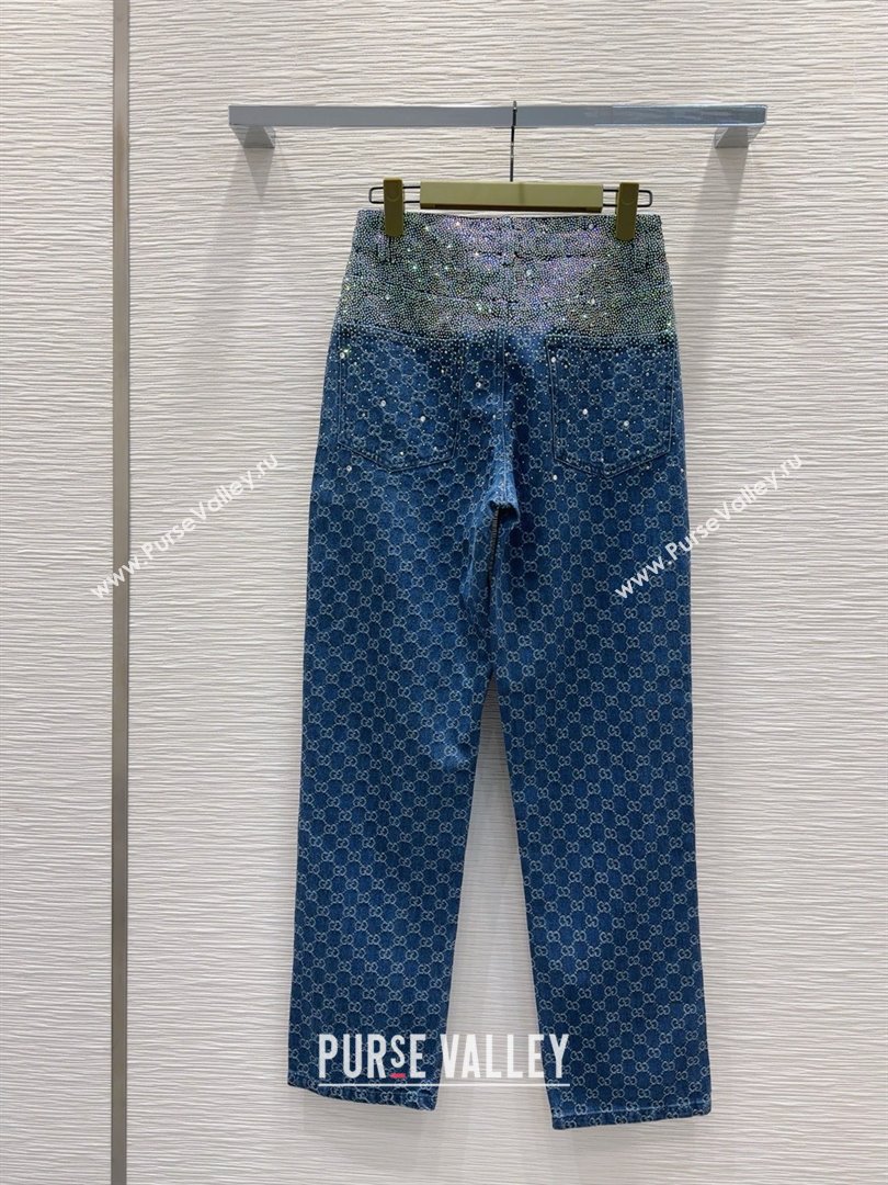 Gucci GG Jeans with Crystals G031105 Blue 2025 (Q-25031105)