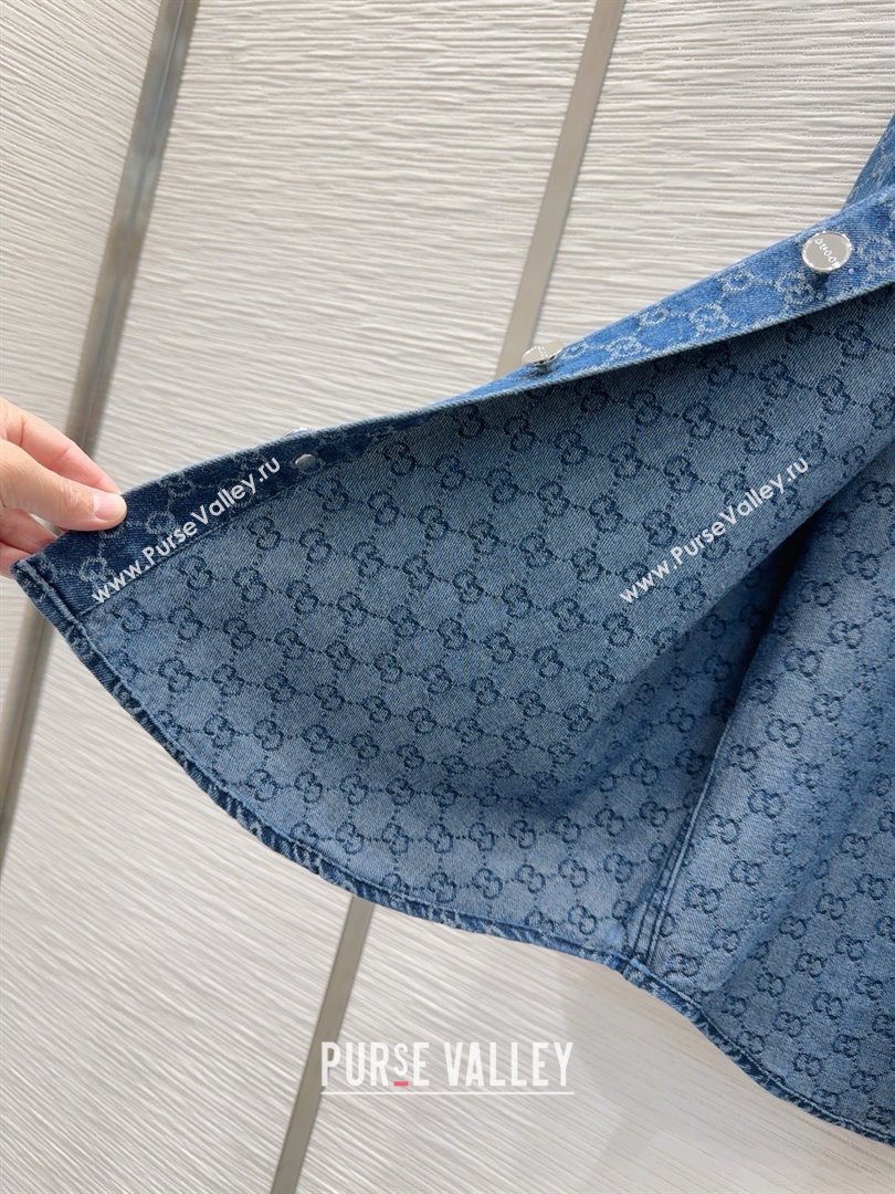 Gucci GG Shirt with Crystals G031106 Blue 2025 (Q-25031106)