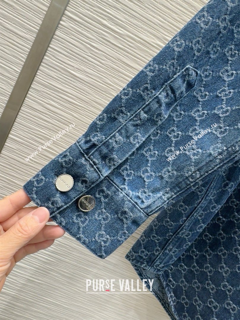 Gucci GG Shirt with Crystals G031106 Blue 2025 (Q-25031106)
