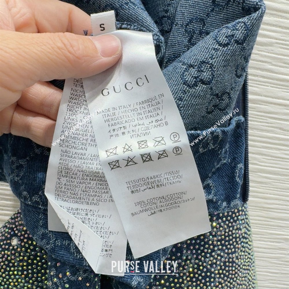 Gucci Skirt with Crystals G031002 Blue 2025 (Q-25031002)