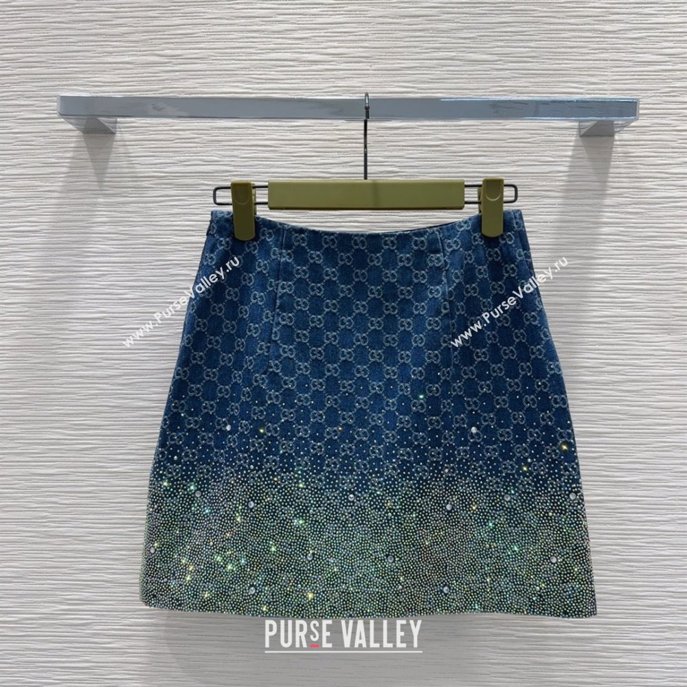 Gucci Skirt with Crystals G031002 Blue 2025 (Q-25031002)