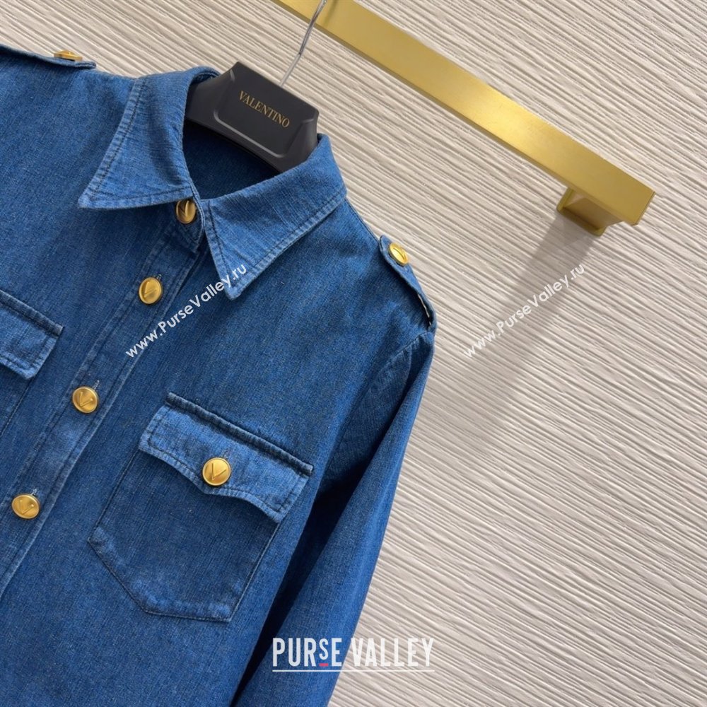 Valentino Denim Shirt V031129 Blue 2025 (Q-25031129)