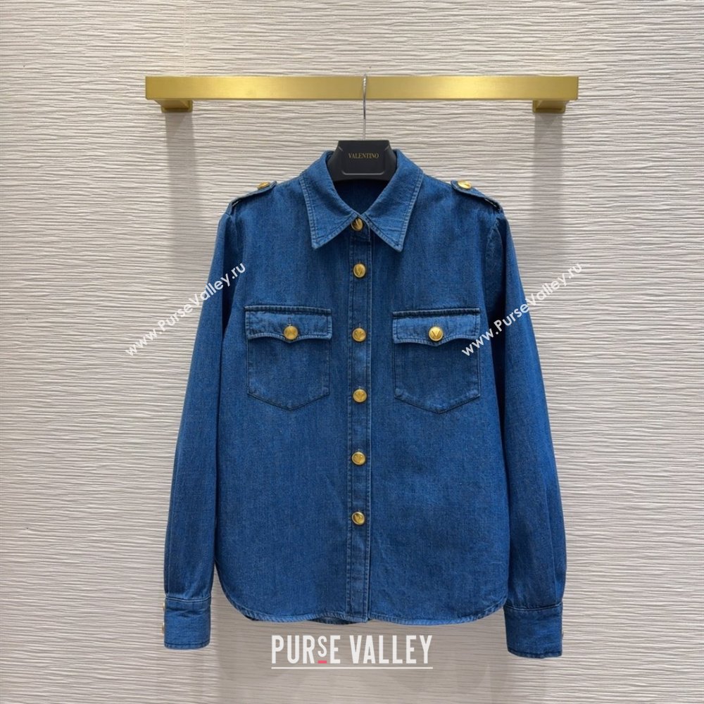 Valentino Denim Shirt V031129 Blue 2025 (Q-25031129)