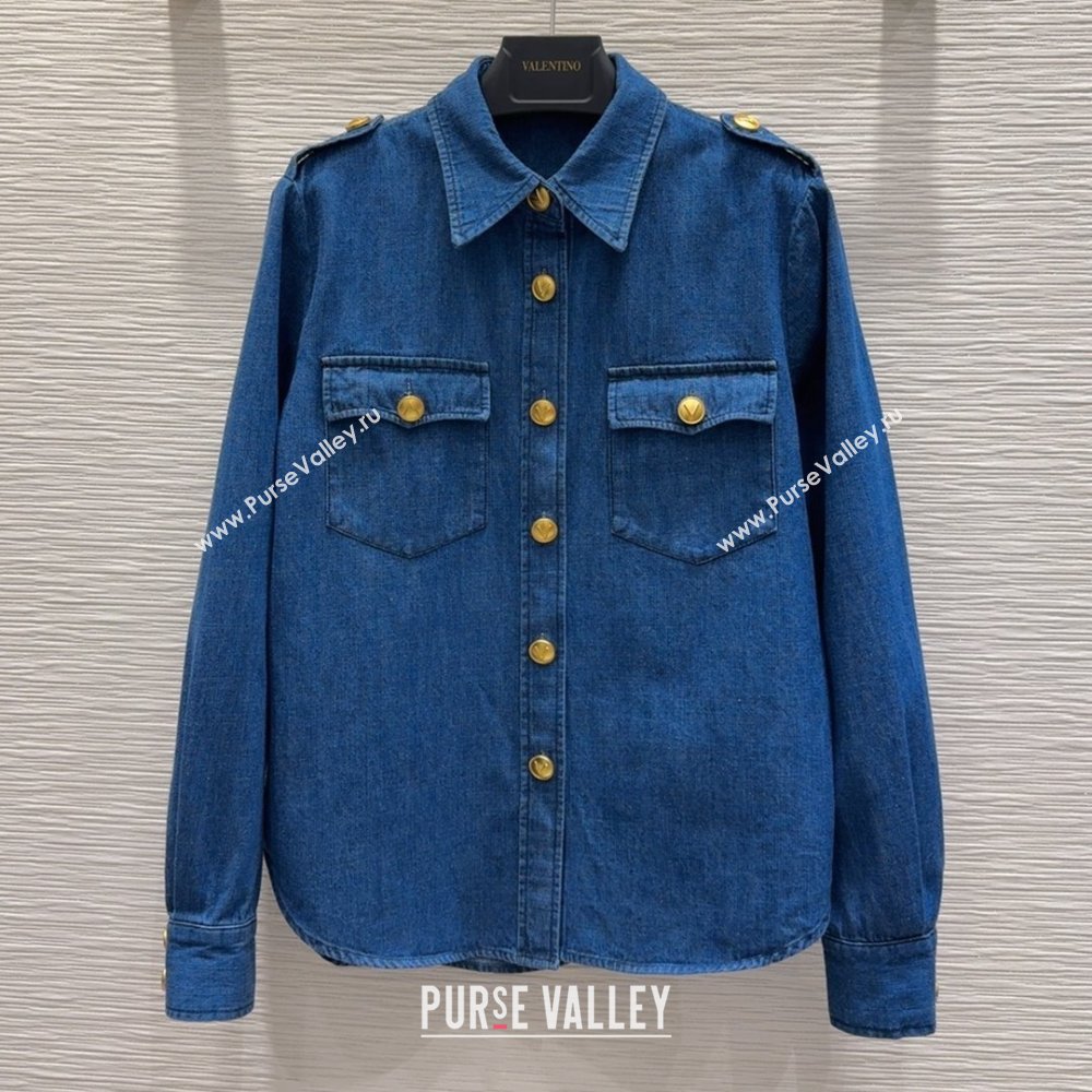 Valentino Denim Shirt V031129 Blue 2025 (Q-25031129)