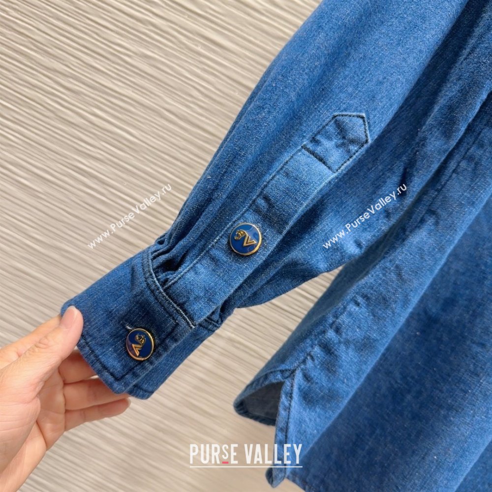 Valentino Denim Blouse V031130 Blue 2025 (Q-25031130)