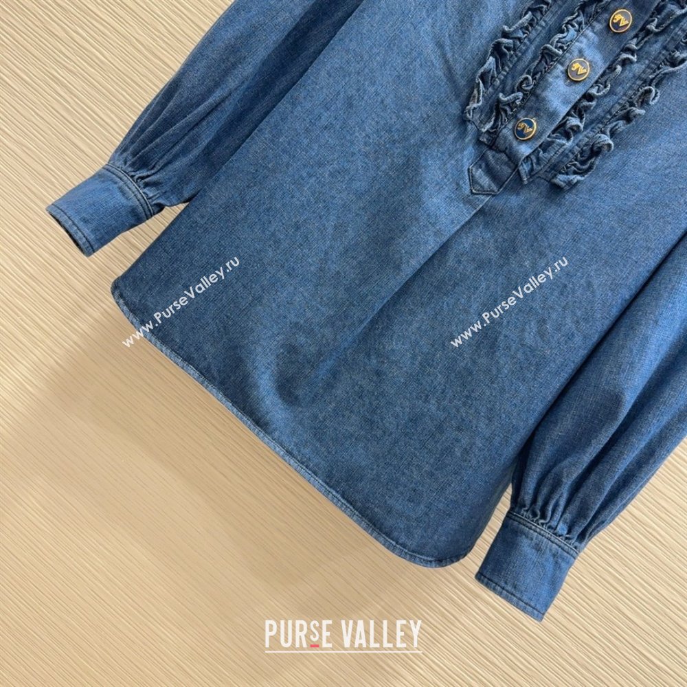 Valentino Denim Blouse V031130 Blue 2025 (Q-25031130)