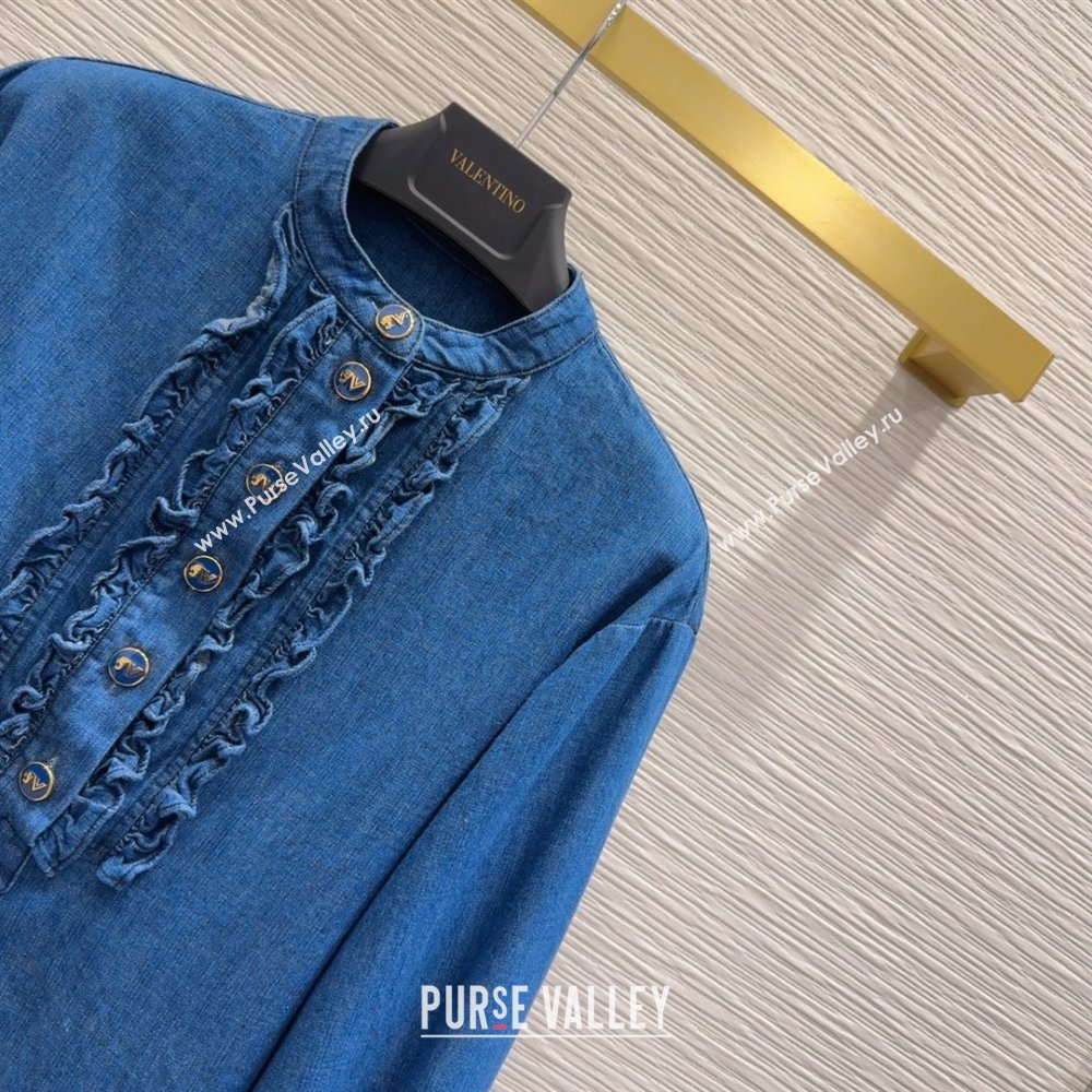 Valentino Denim Blouse V031130 Blue 2025 (Q-25031130)