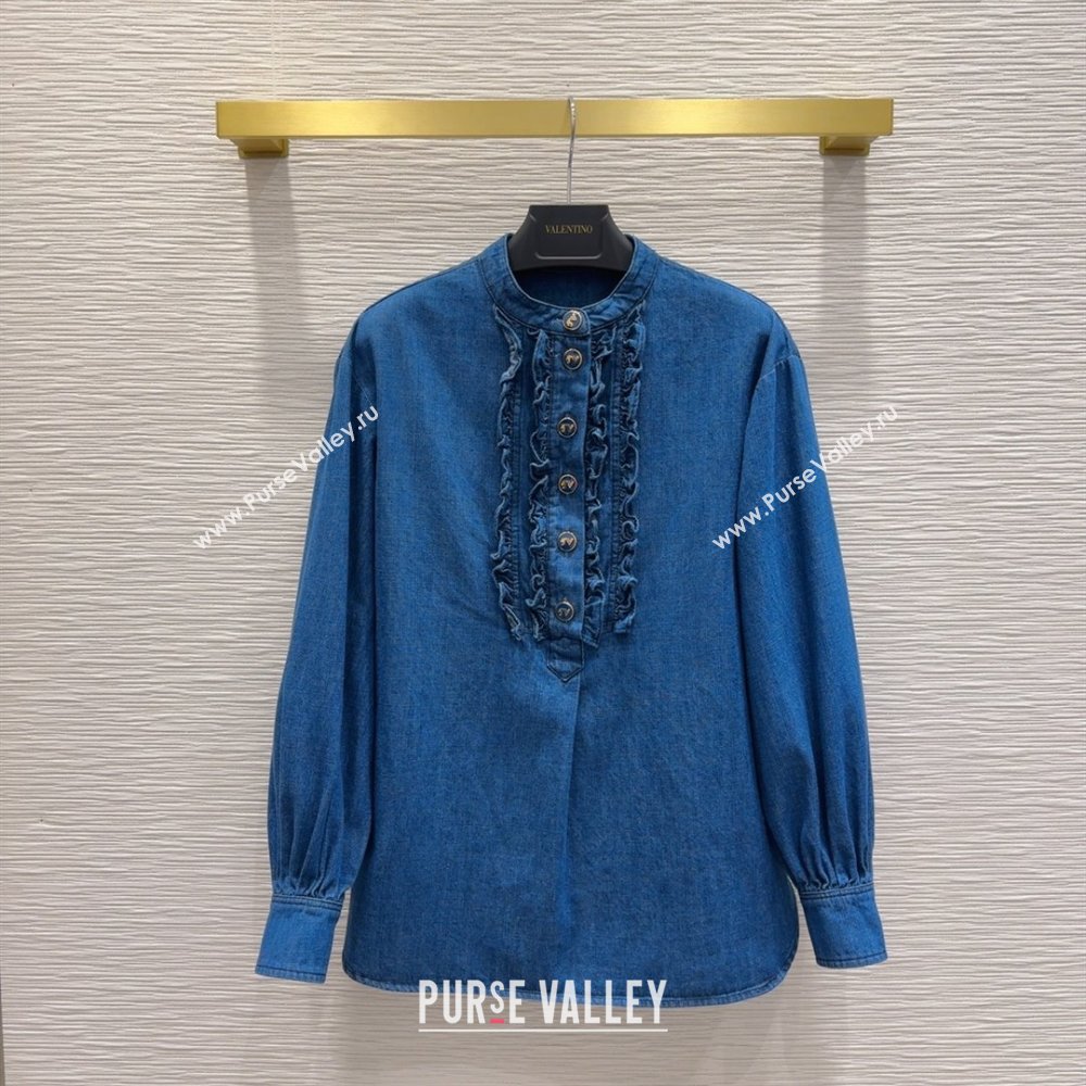 Valentino Denim Blouse V031130 Blue 2025 (Q-25031130)