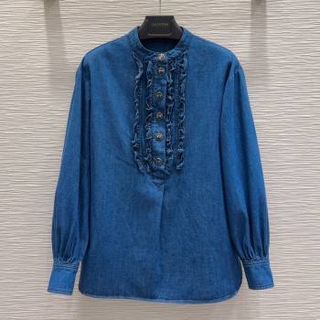 Valentino Denim Blouse V031130 Blue 2025 (Q-25031130)