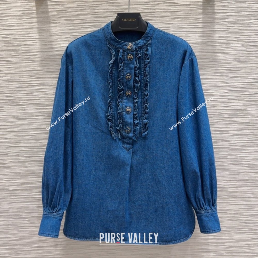 Valentino Denim Blouse V031130 Blue 2025 (Q-25031130)