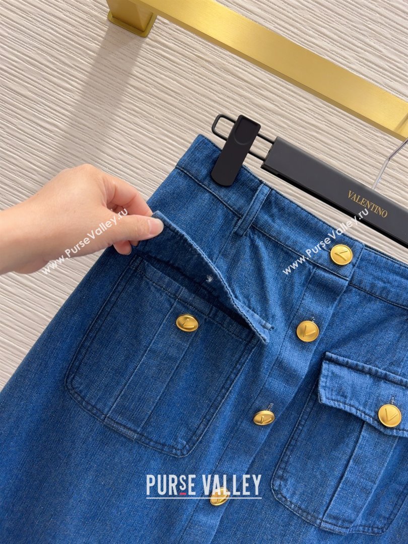 Valentino Denim Skirt V031131 Blue 2025 (Q-25031131)