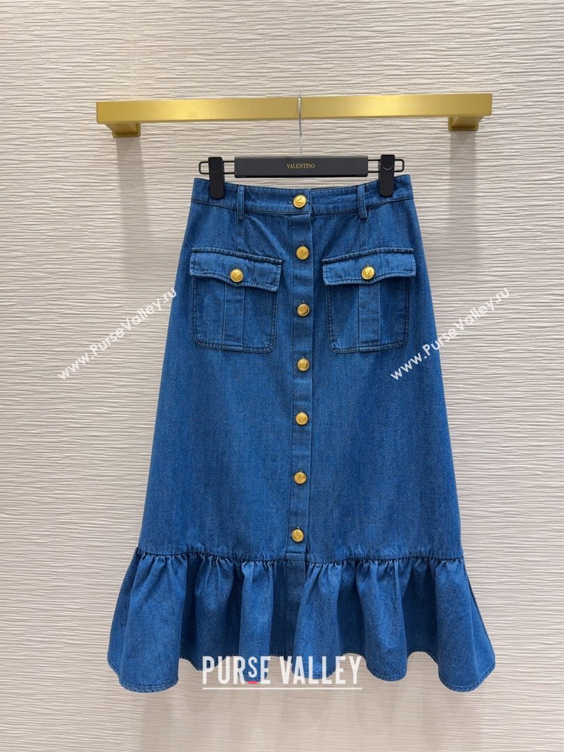 Valentino Denim Skirt V031131 Blue 2025 (Q-25031131)