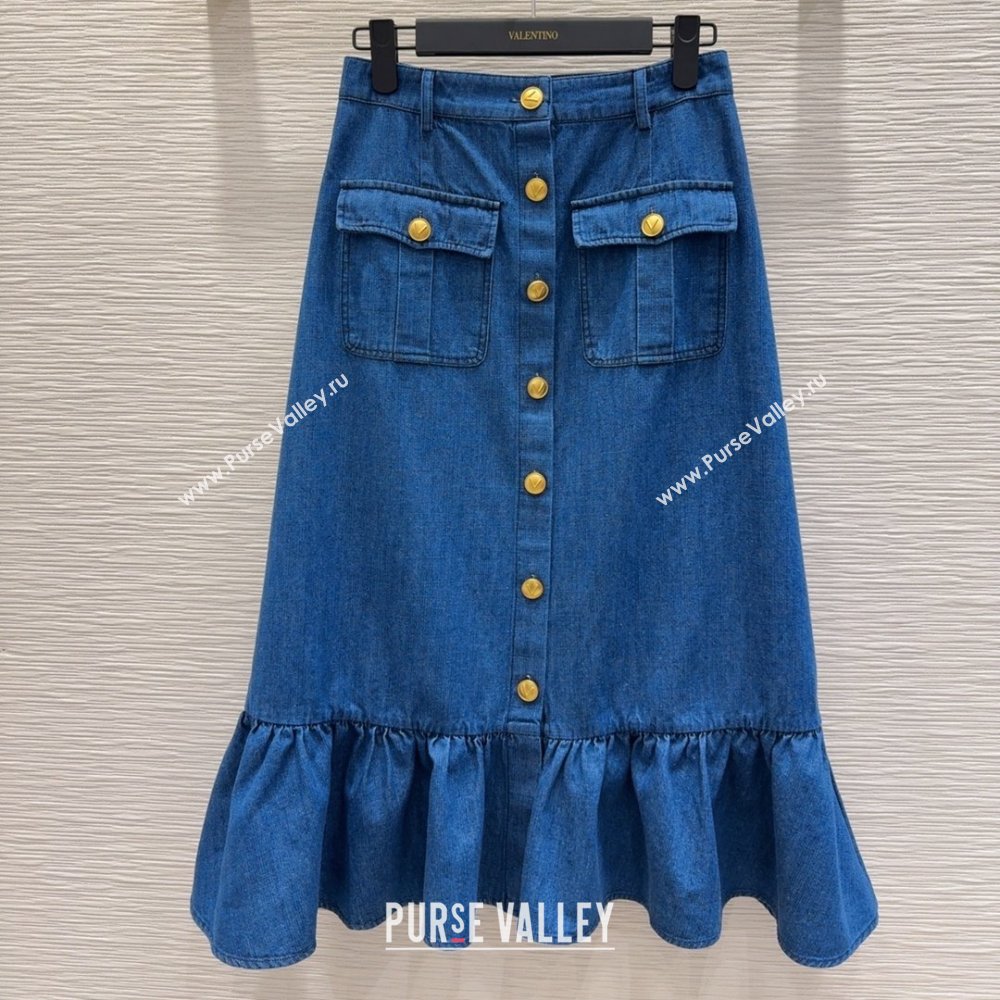 Valentino Denim Skirt V031131 Blue 2025 (Q-25031131)