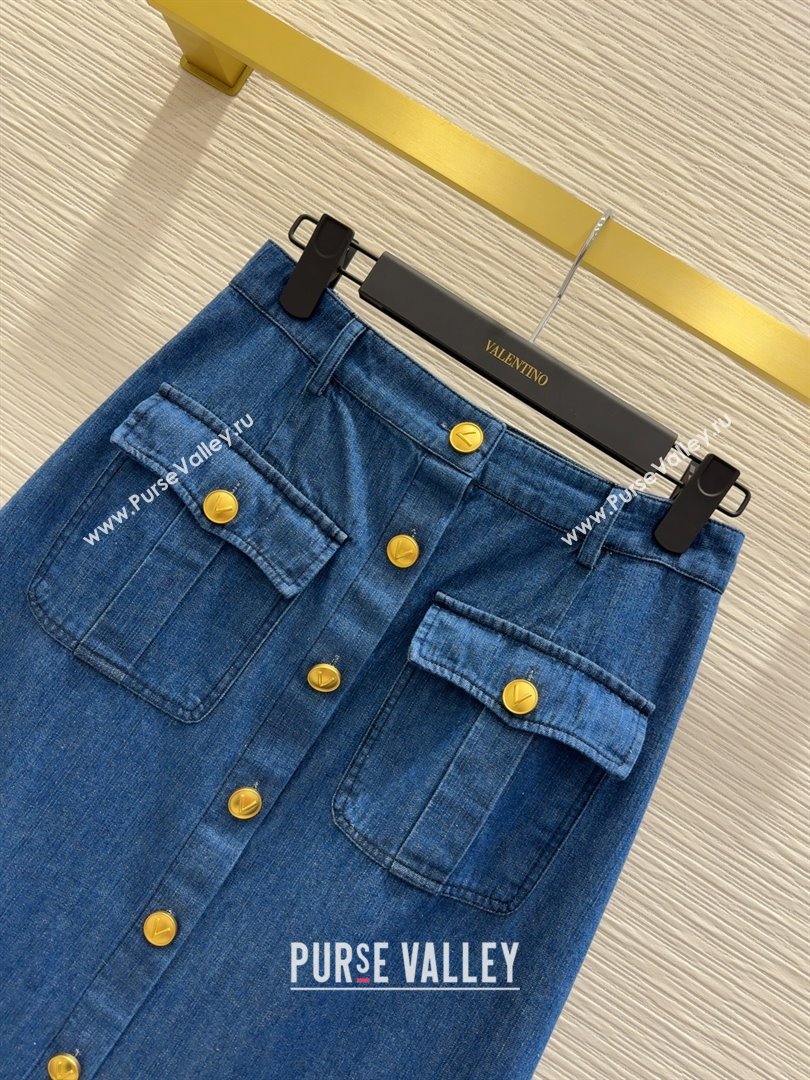 Valentino Denim Skirt V031131 Blue 2025 (Q-25031131)