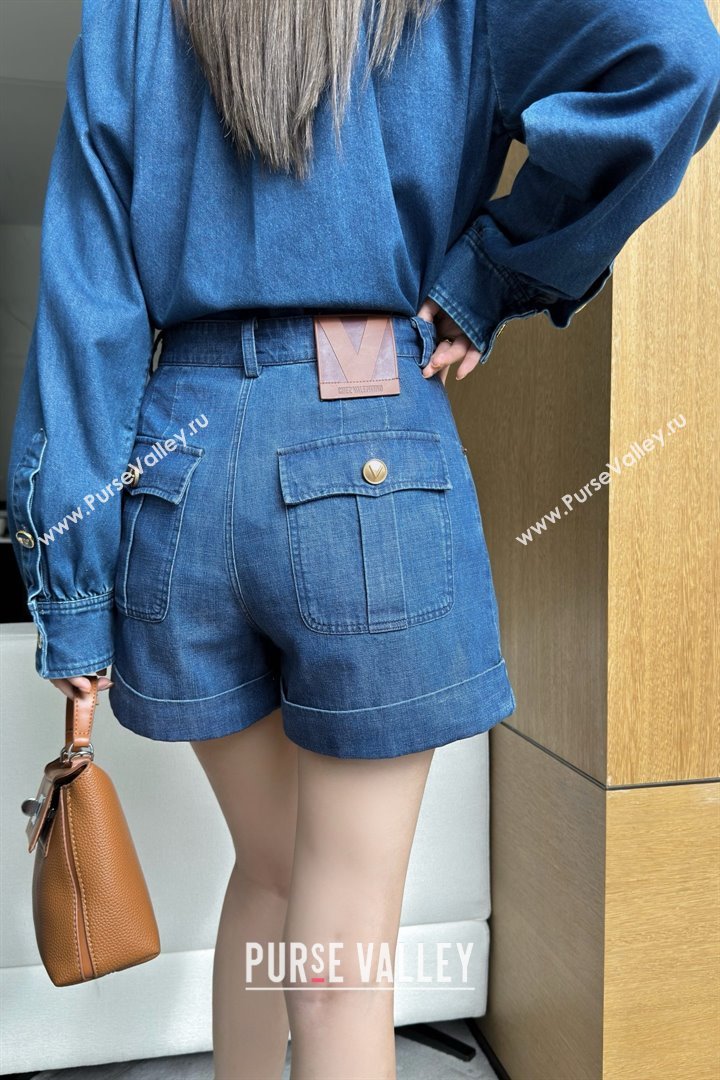 Valentino Denim Shorts V031128 Blue 2025 (Q-25031128)