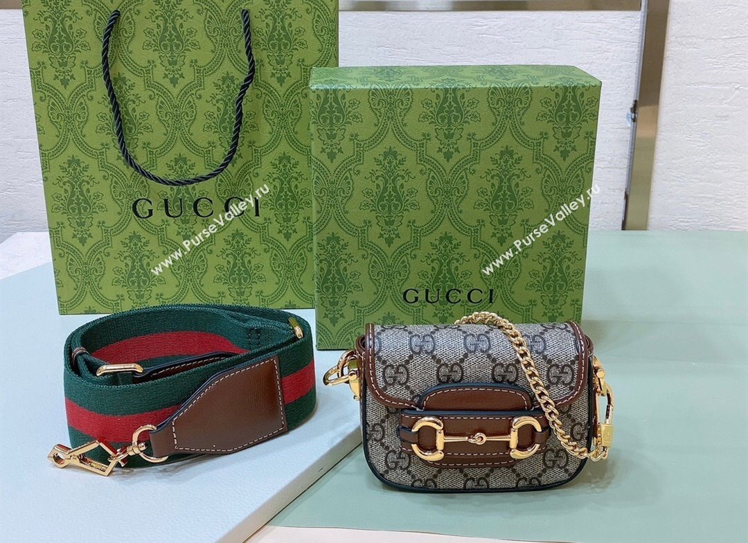 Gucci GG Canvas Chain Mini Bag with Web Strap 2025 0317 (99-250317051)
