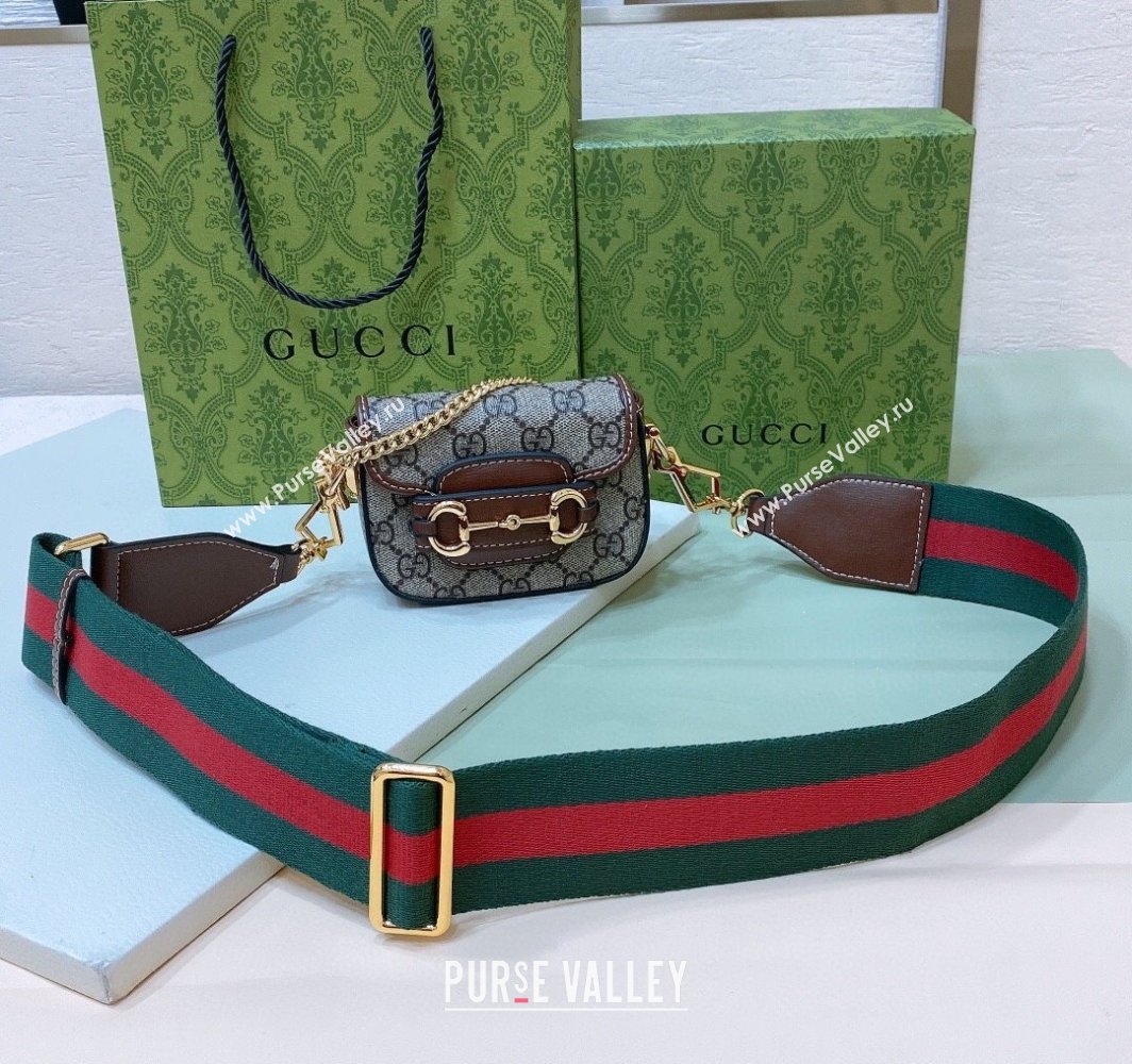 Gucci GG Canvas Chain Mini Bag with Web Strap 2025 0317 (99-250317051)