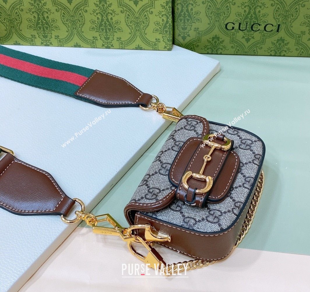 Gucci GG Canvas Chain Mini Bag with Web Strap 2025 0317 (99-250317051)