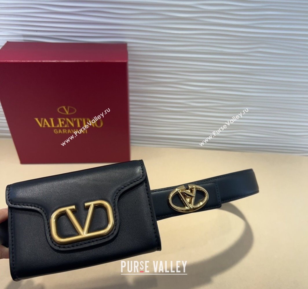 Valentino VLogo Signature Leather Belt Black 2025 (99-250317054)